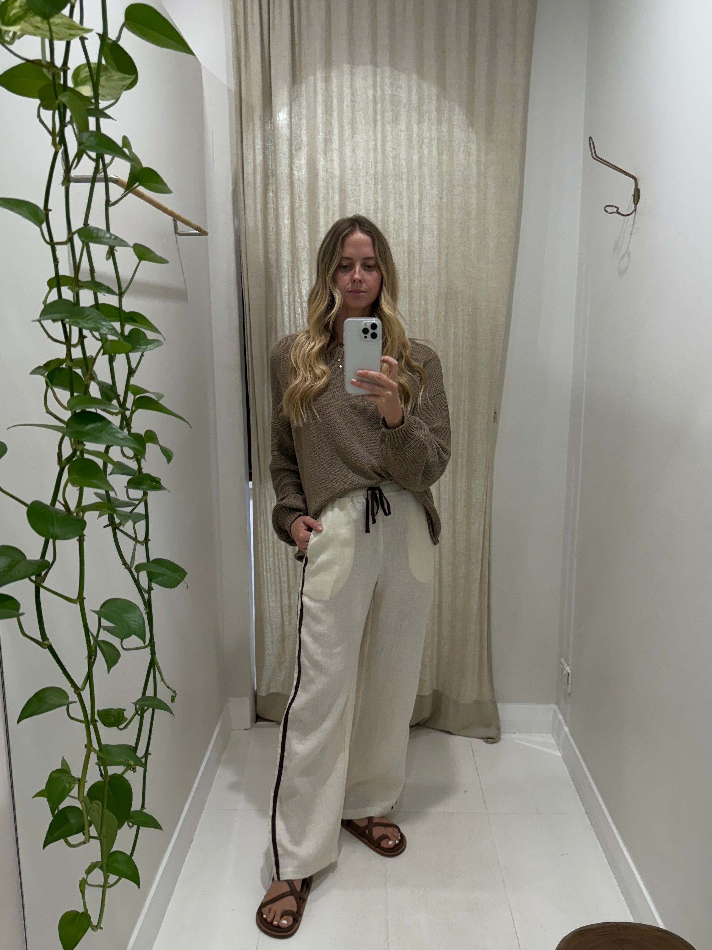 Relax Pant ~ Cream linen