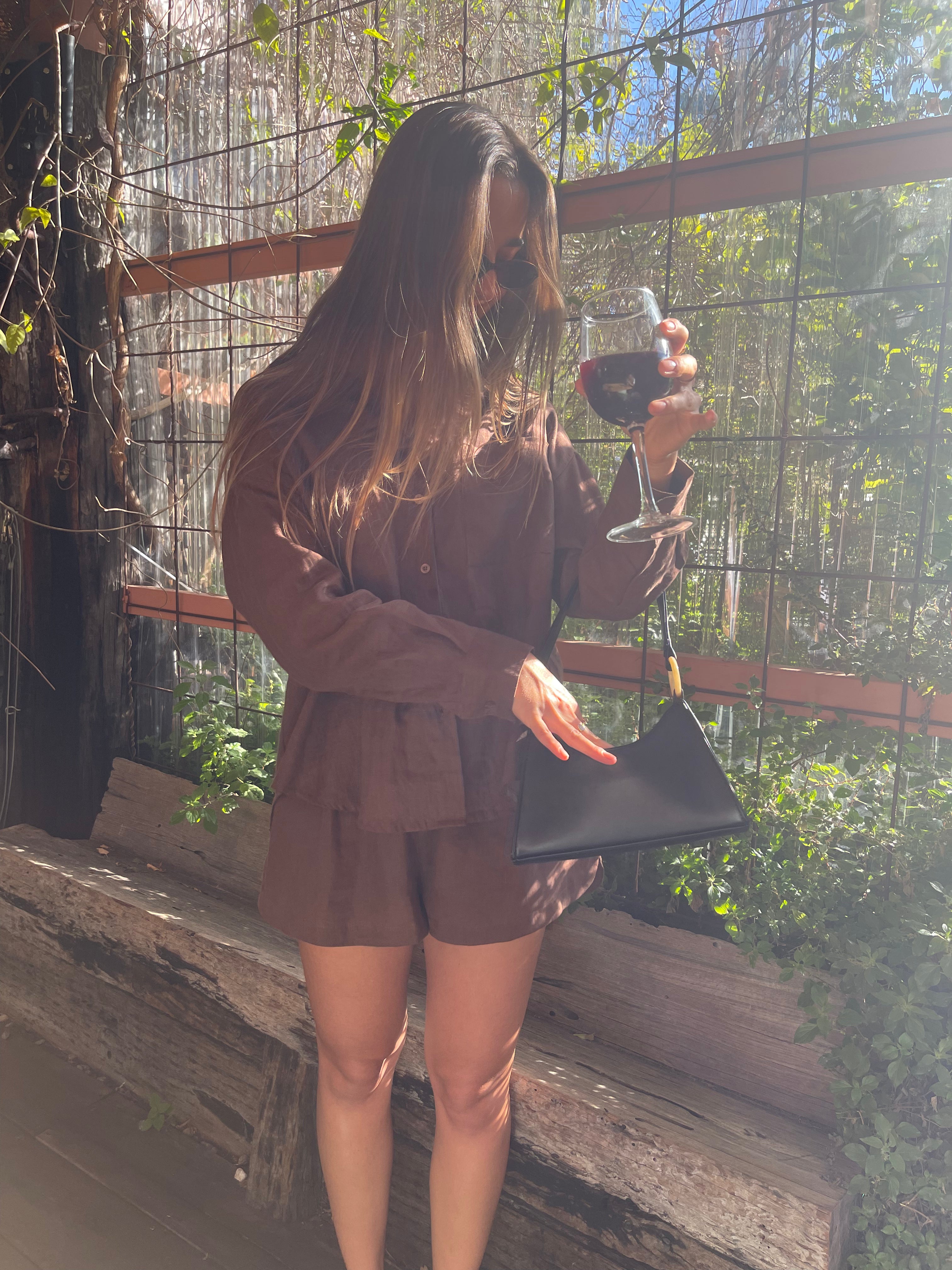 Daily Shirt - Chocolate Linen