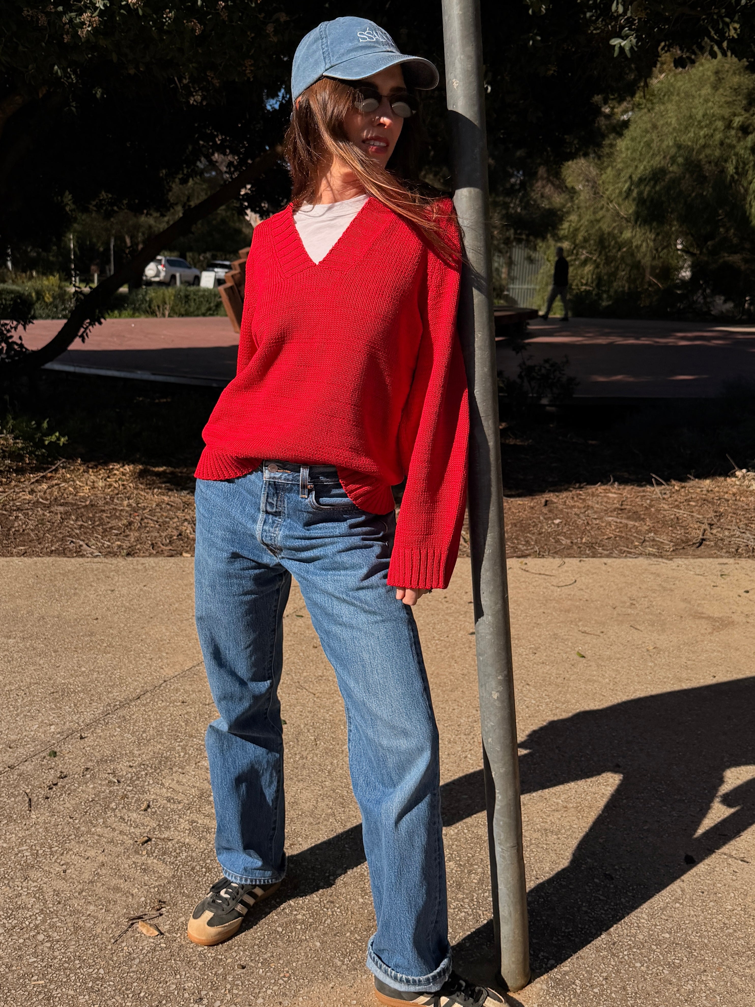 Valley Sweater - Cherry Red