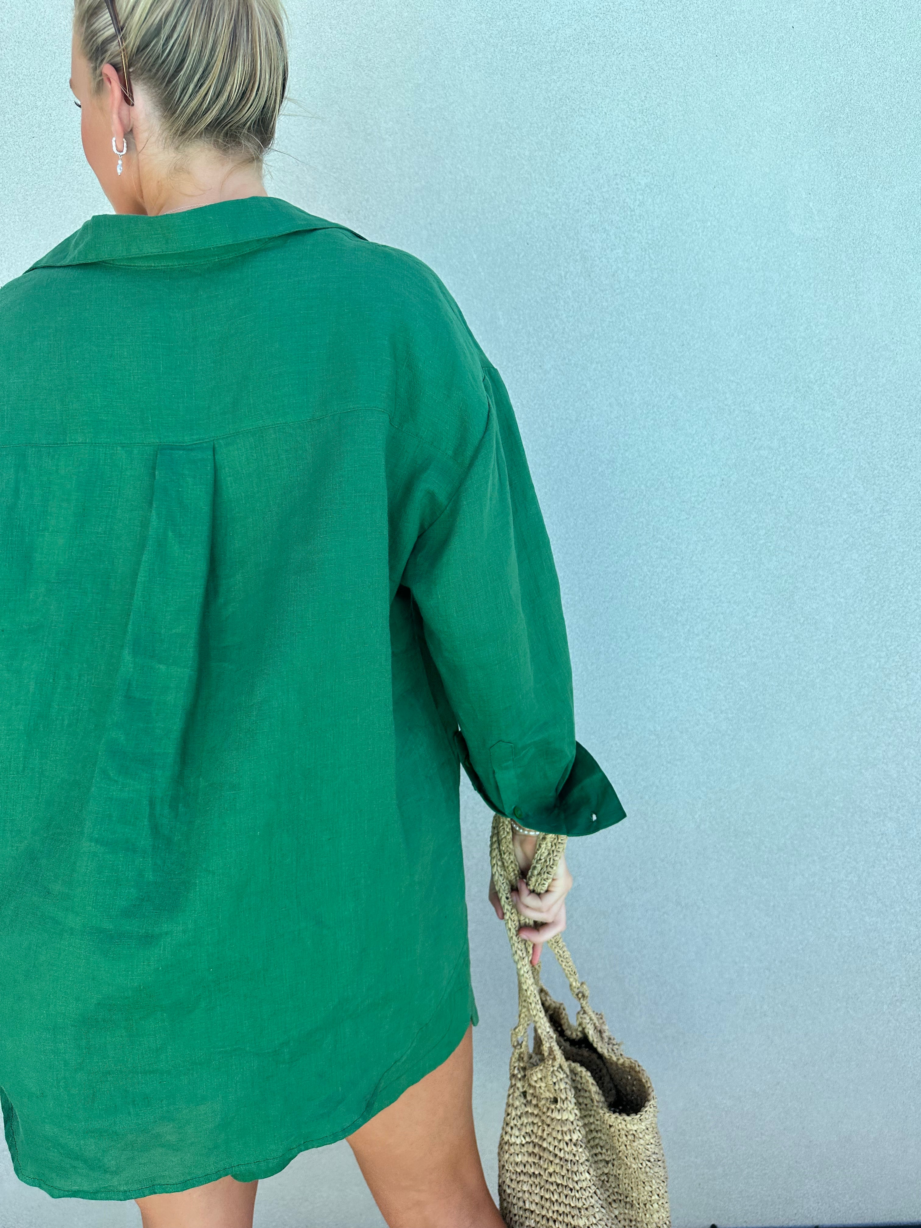 Daily Shirt - Forest Linen