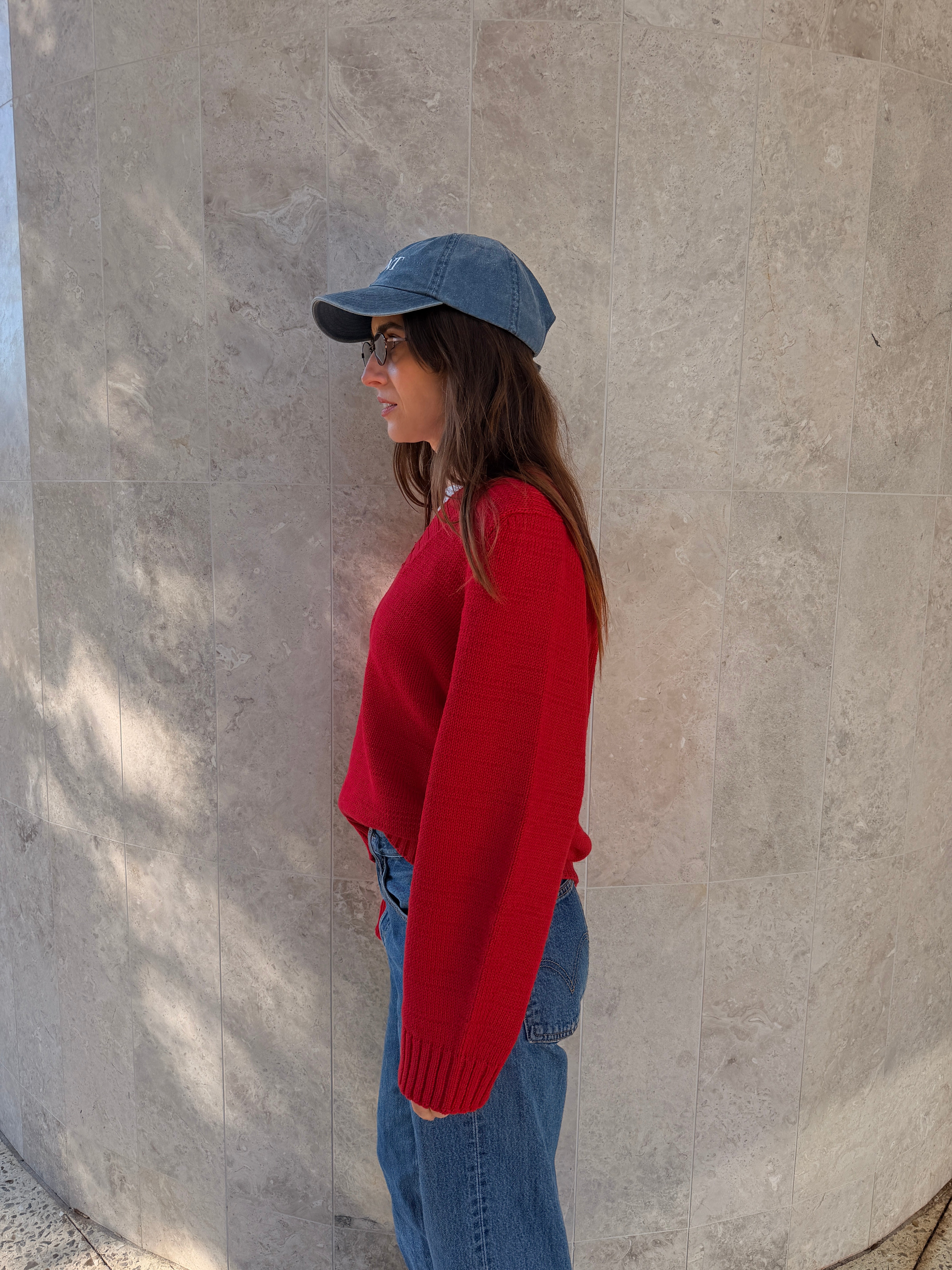 Valley Sweater - Cherry Red