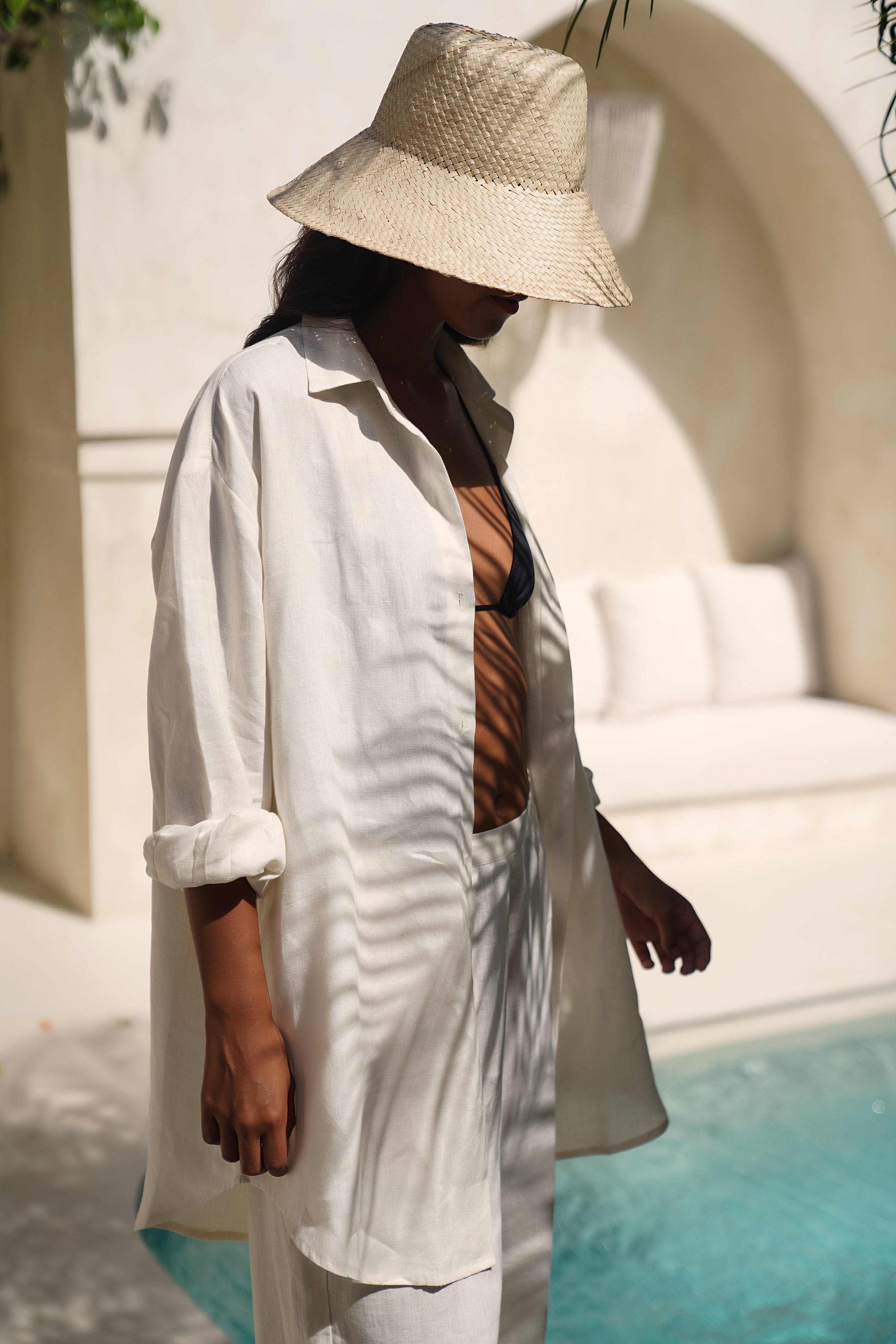 Beach Linen Shirt - Vanilla