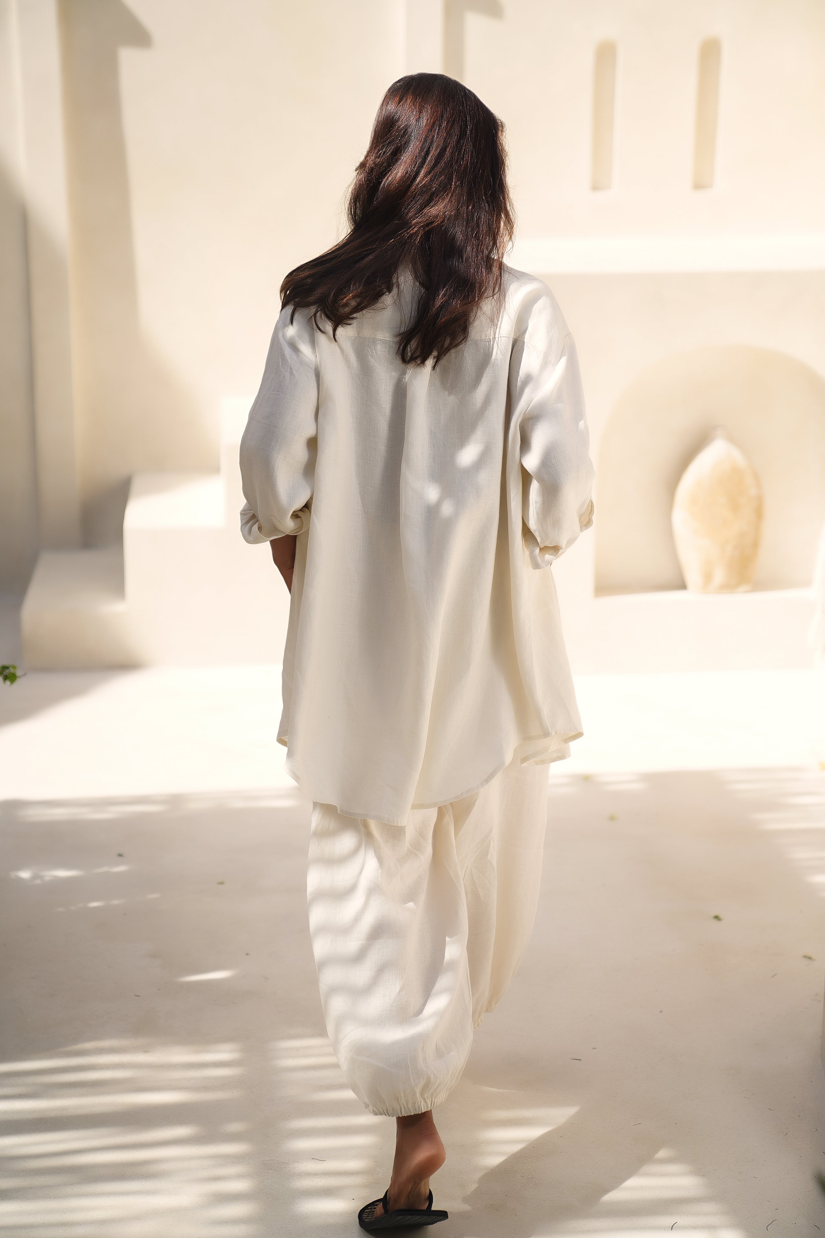 Beach Linen Shirt - Vanilla