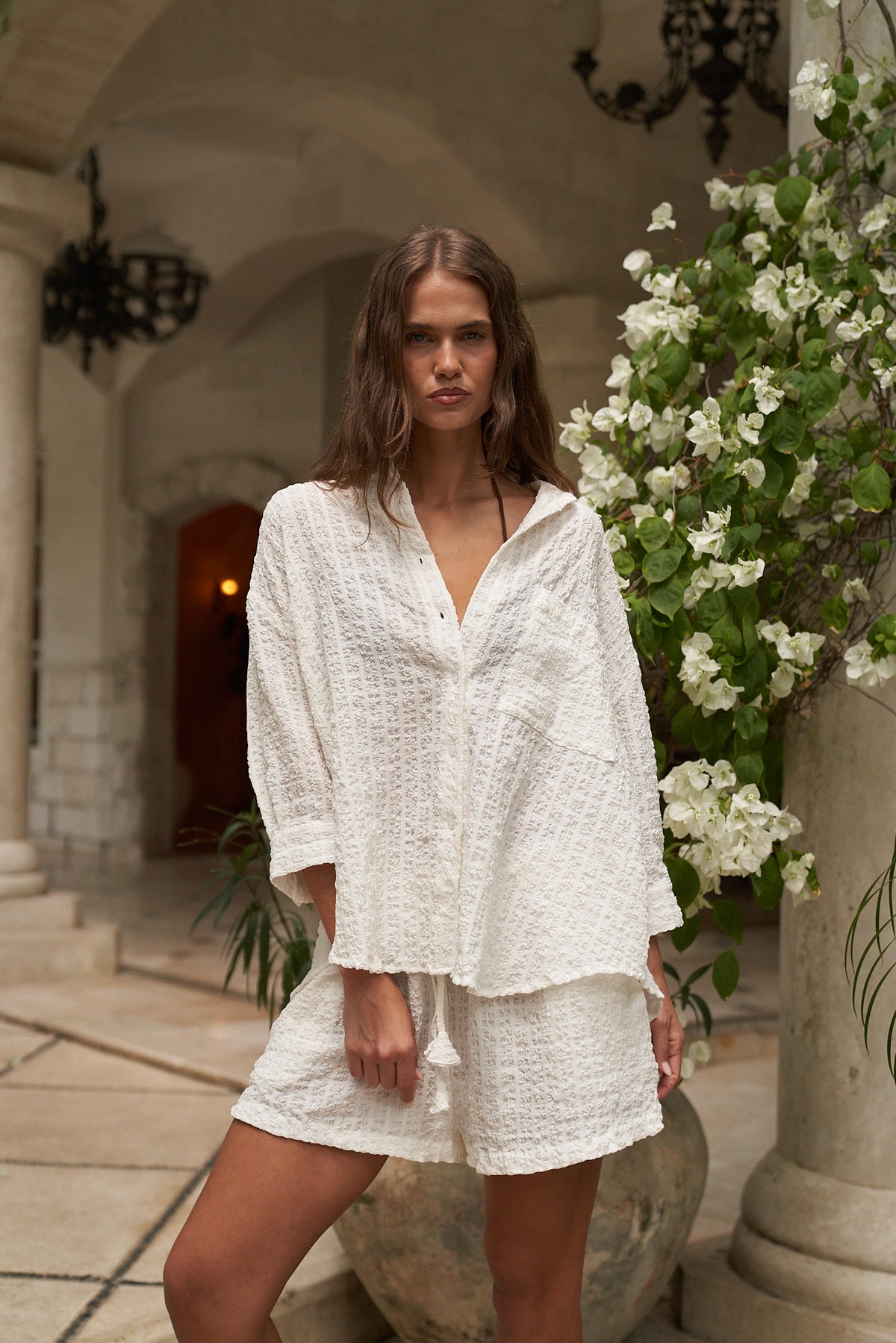 Rhodes Everyday Shirt - White - Cotton