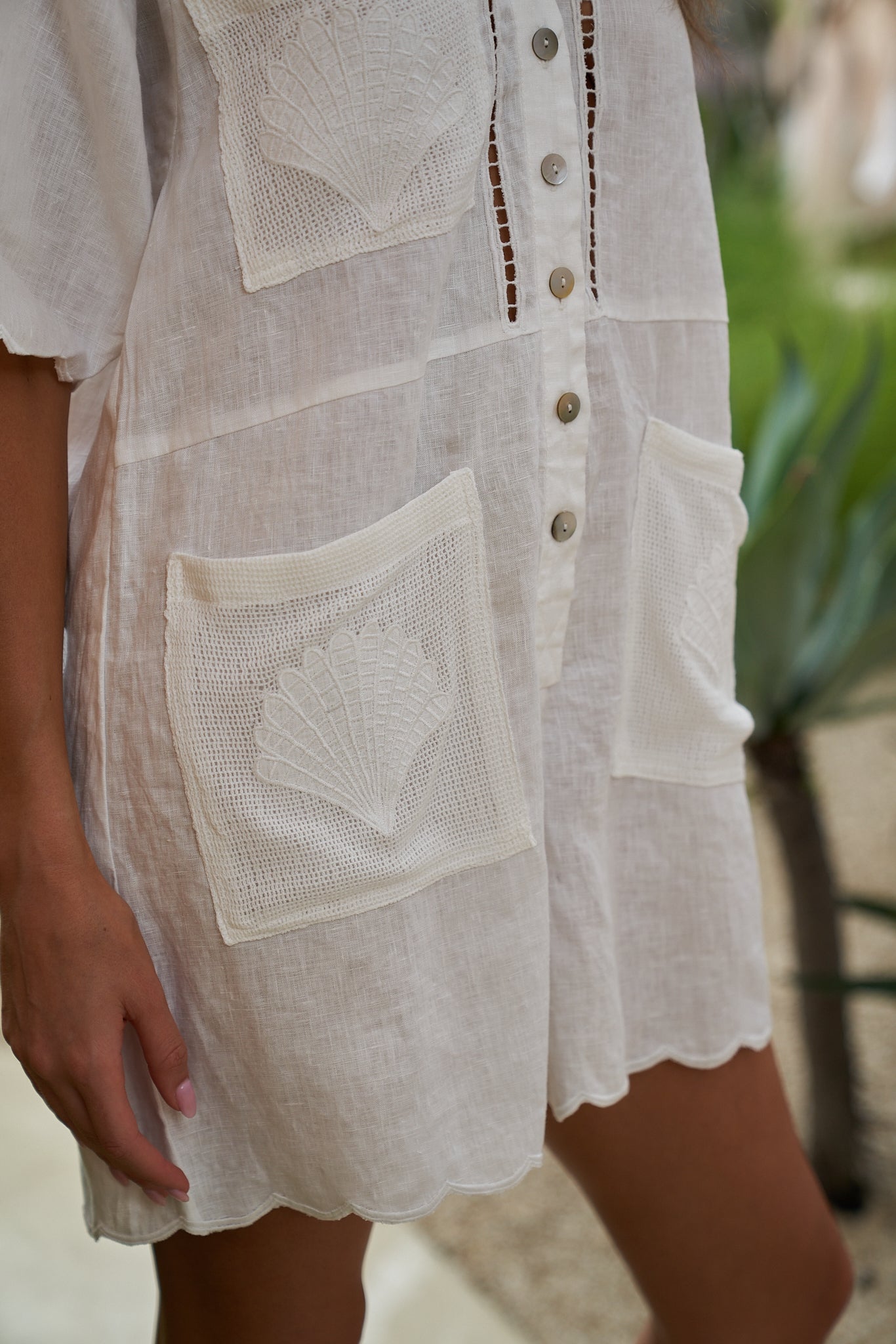Bay Romper ~ White
