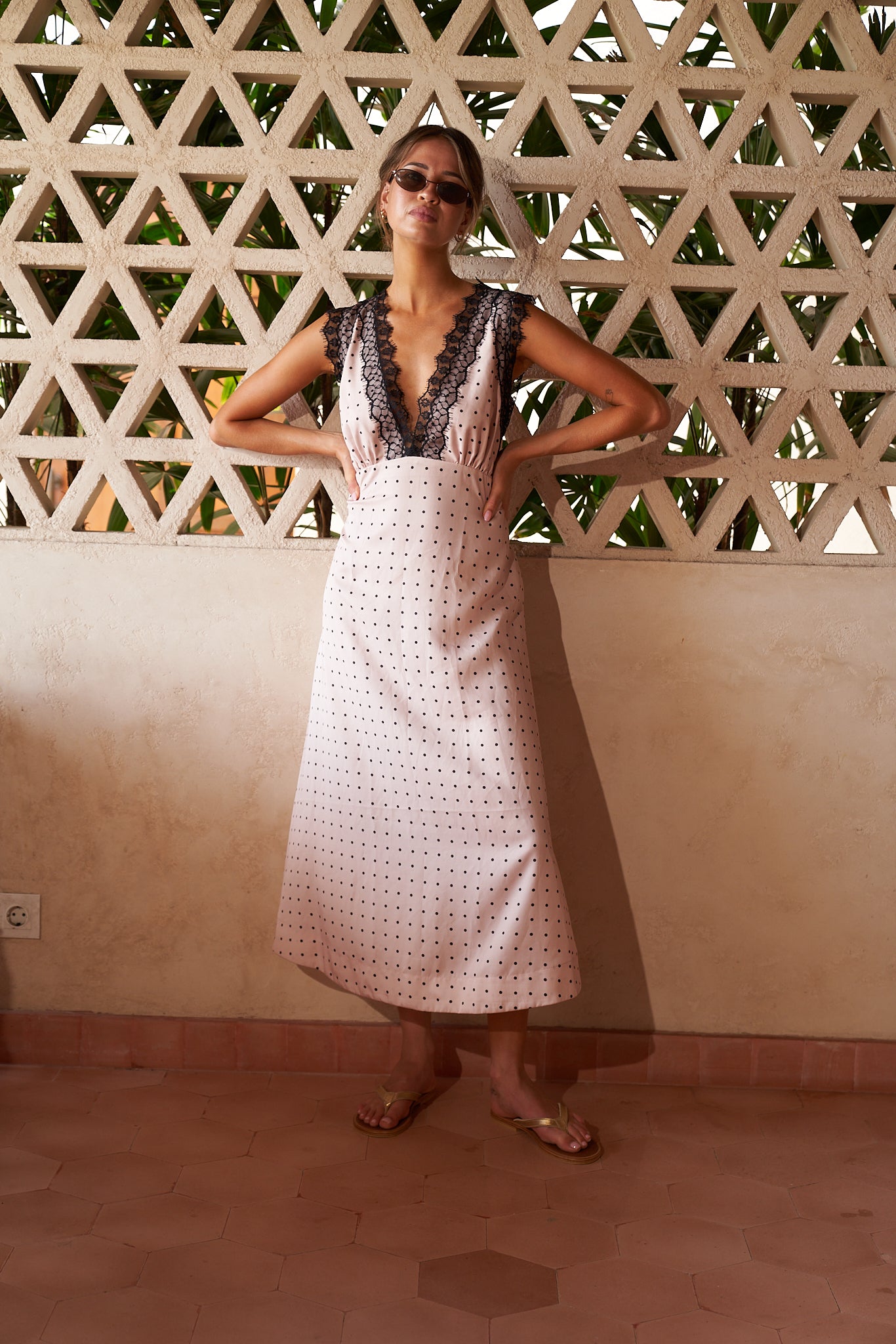 Lou Lou Maxi ~ Polkadot/ Noir lace