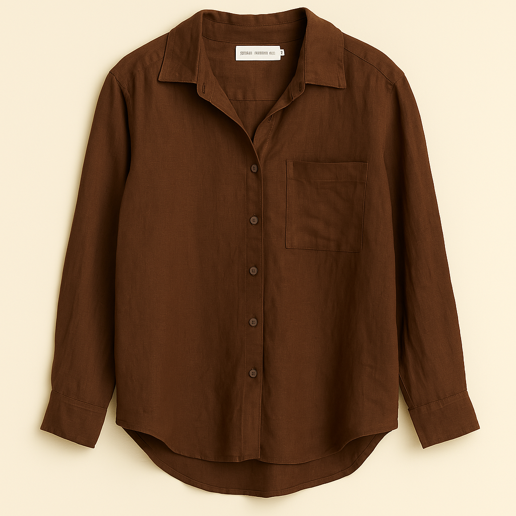 Daily Shirt - Chocolate Linen