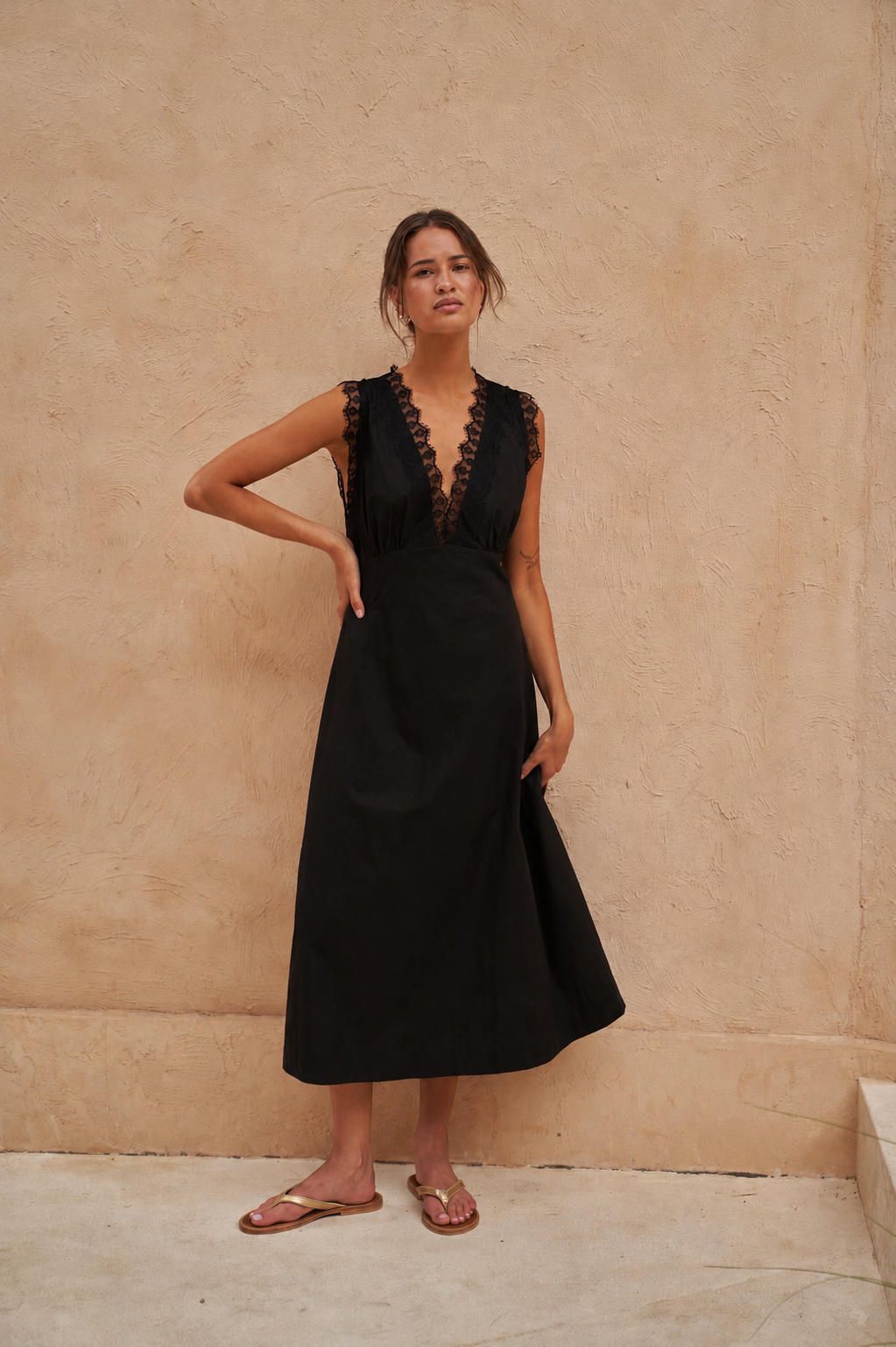 Lou Lou Maxi - Noir Cotton Lace ml Lou Lou Maxi - Noir Cotton Lace ml