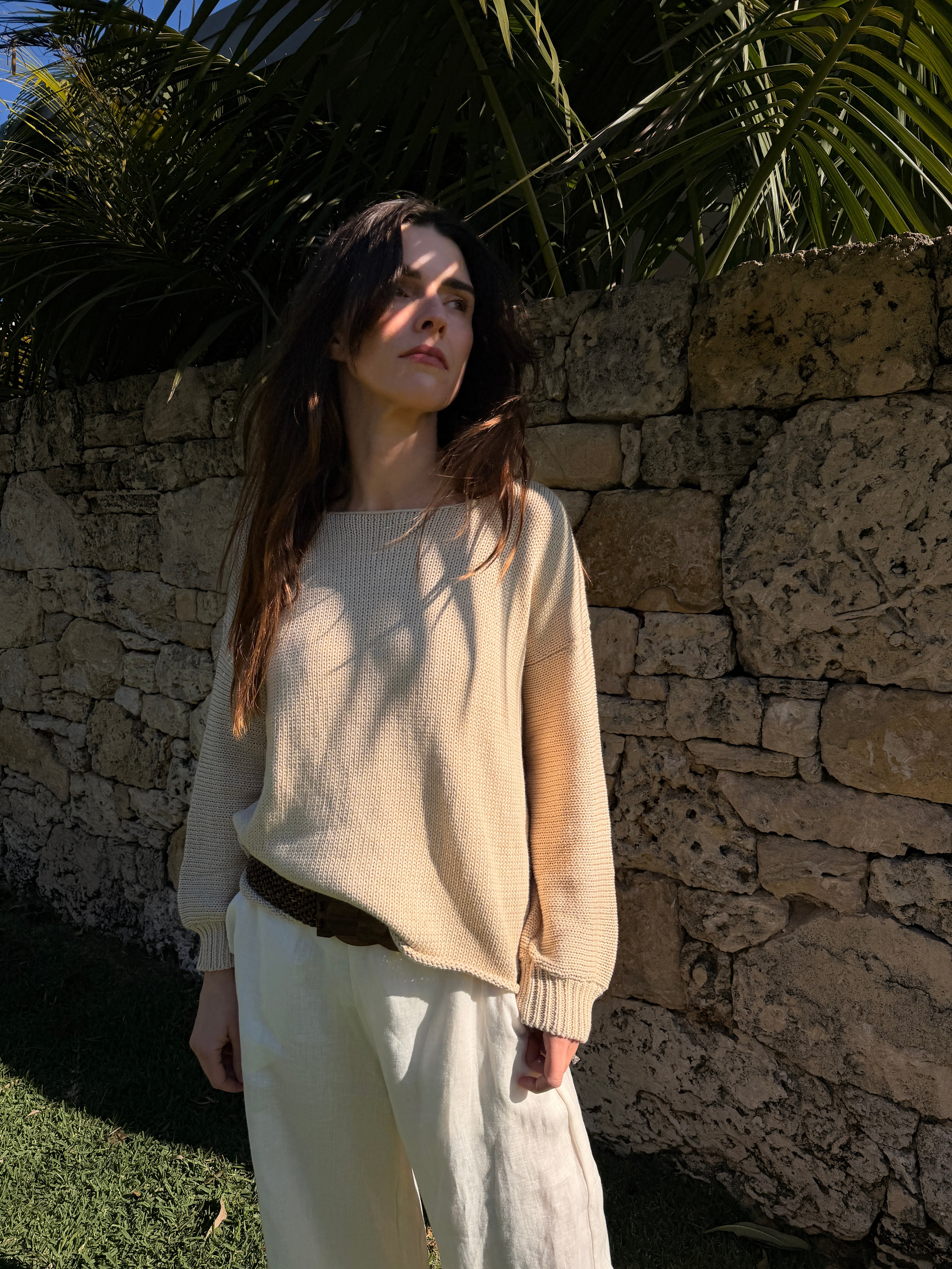 Lenny Cotton Jumper - Sand