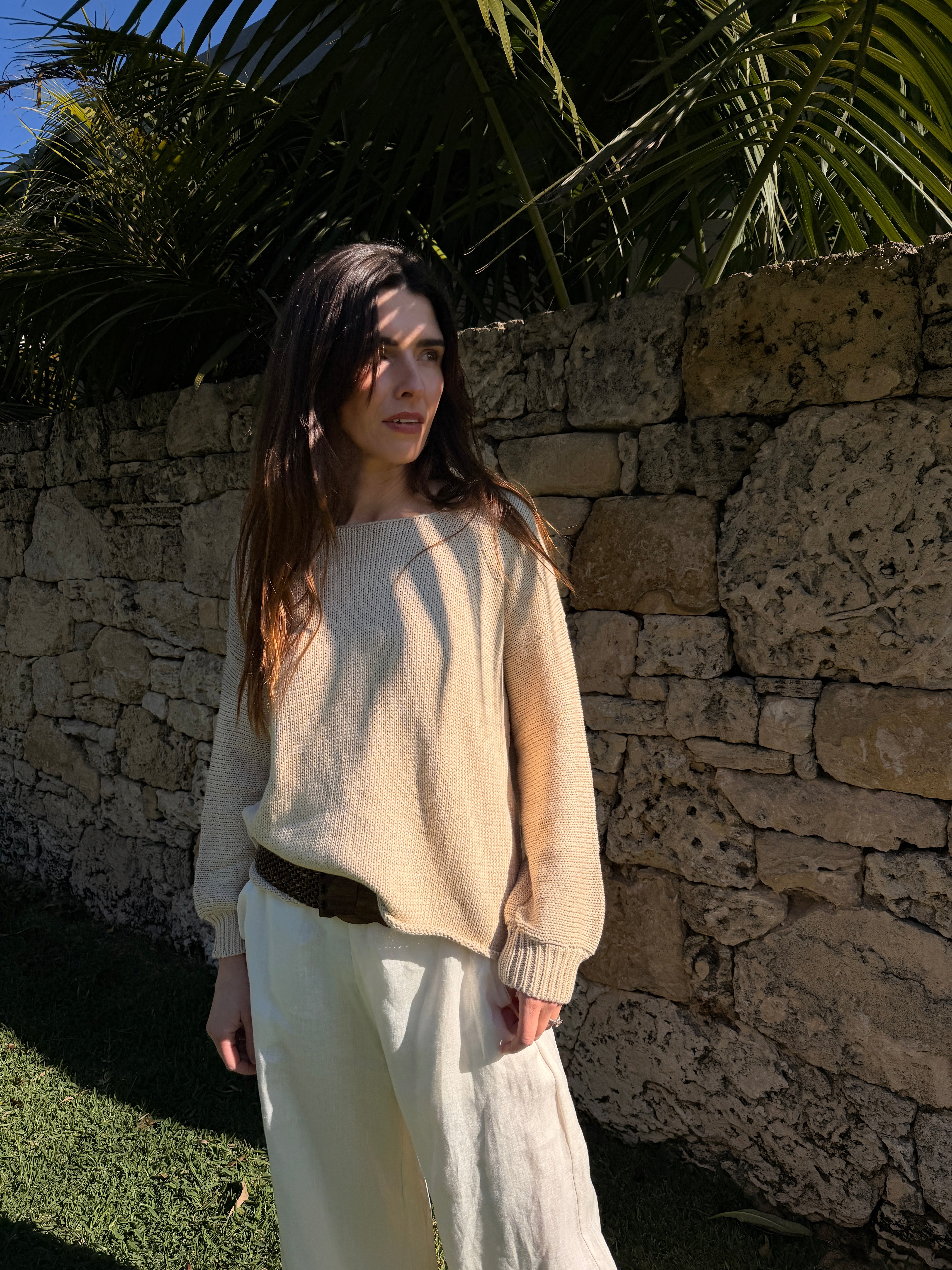 Lenny Cotton Jumper - Sand