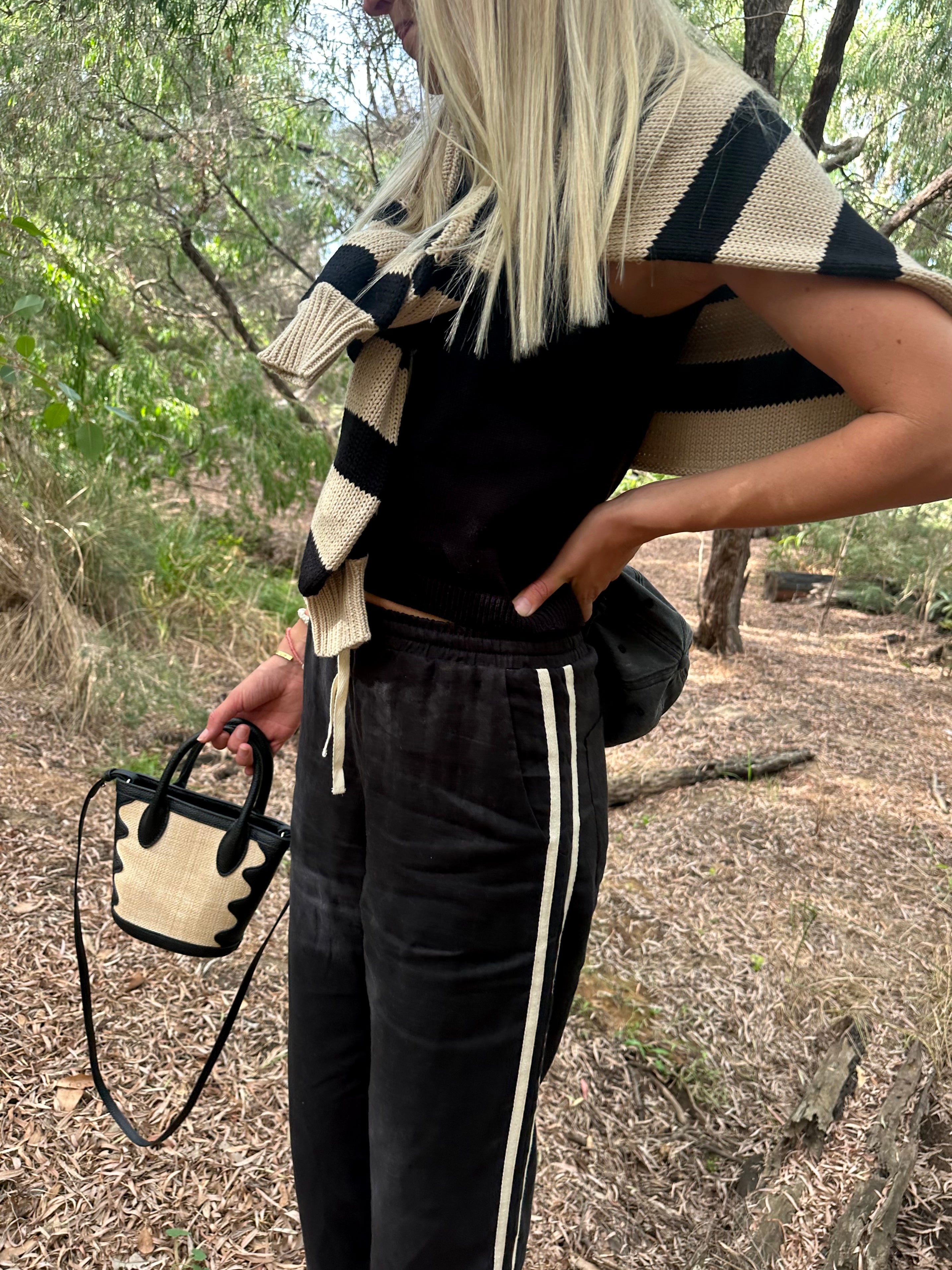 Relax Pant ~ Black Linen