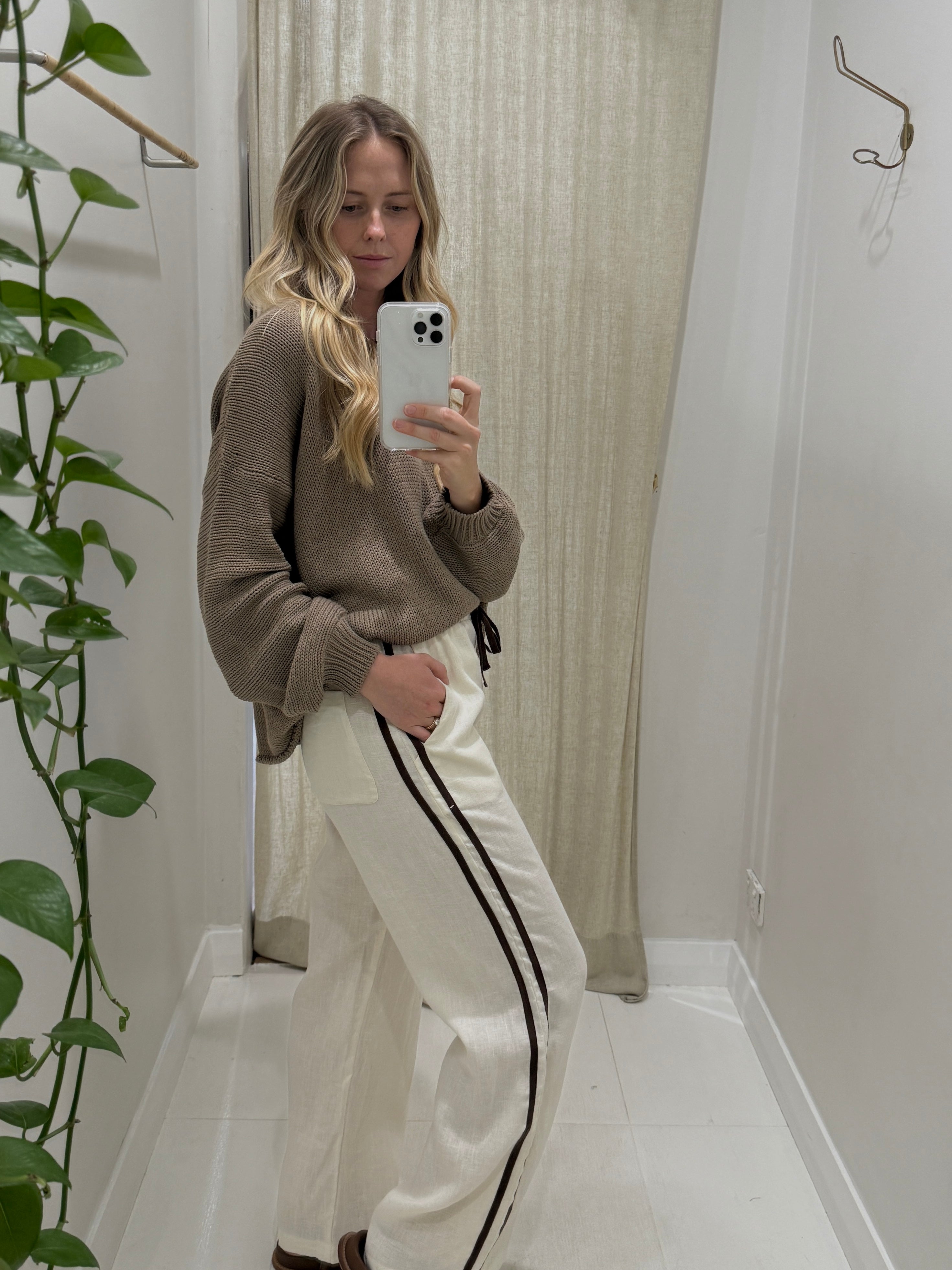 Relax Pant ~ Cream linen