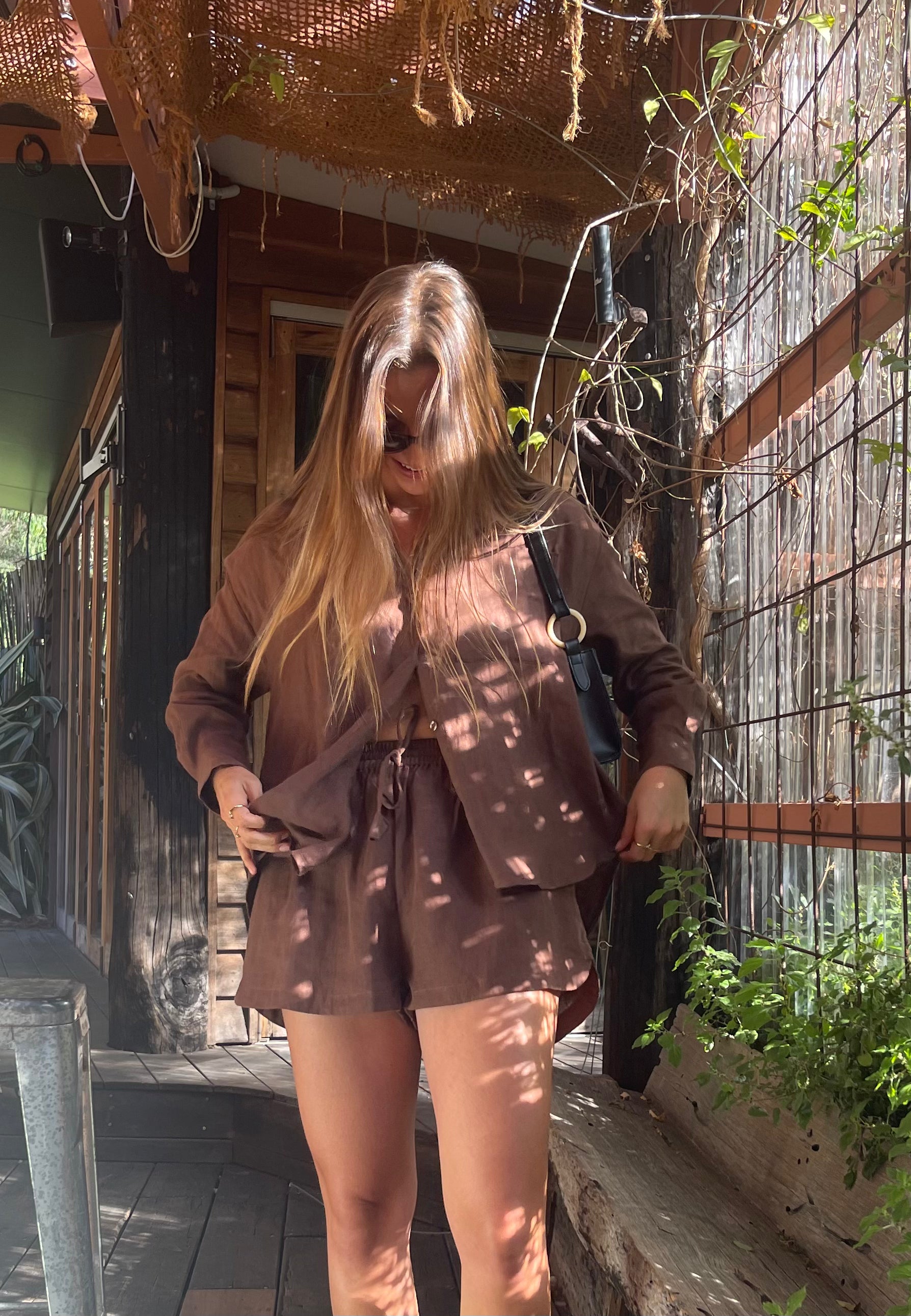 Daily Shirt - Chocolate Linen