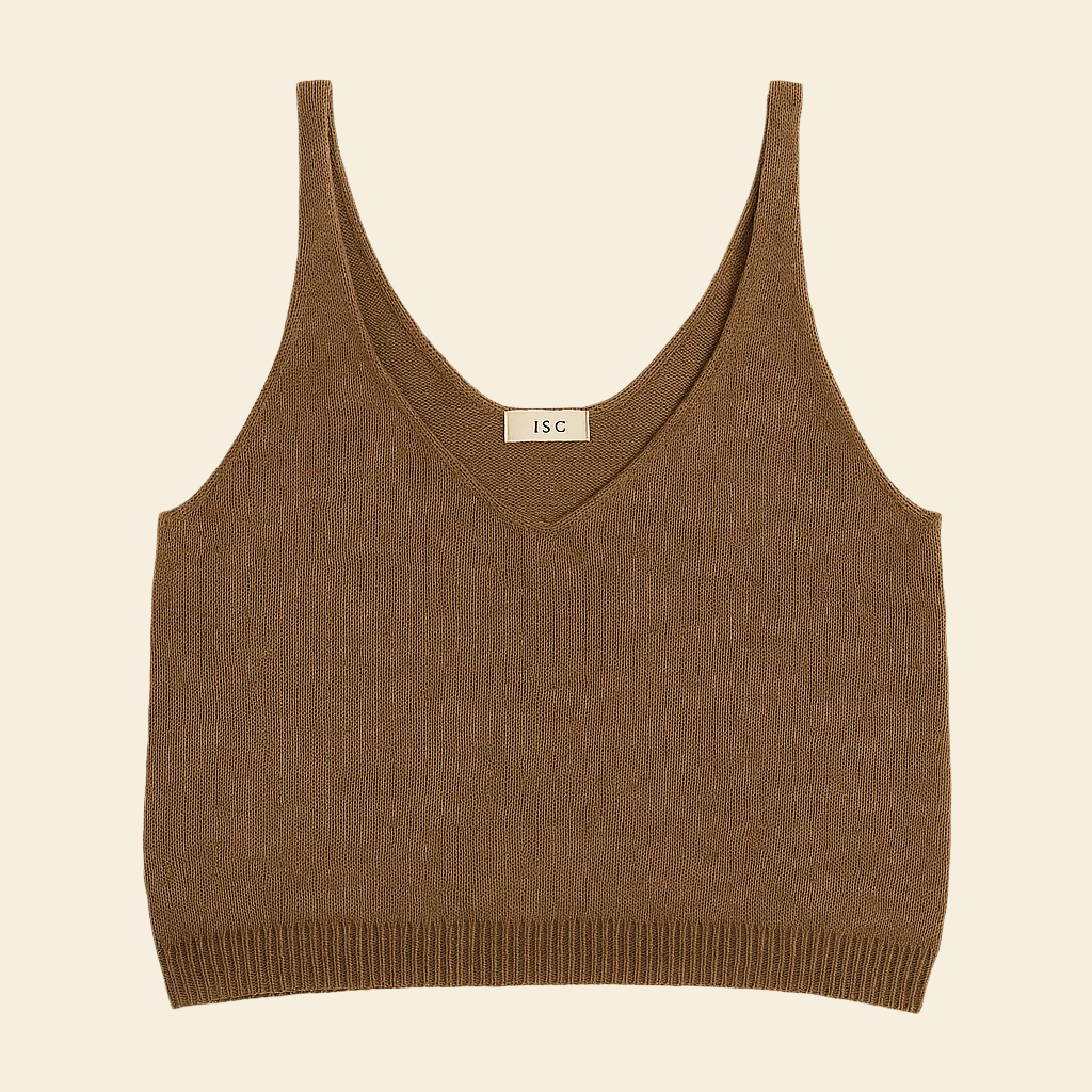 Robby Knit Tank - Cotton Fawn