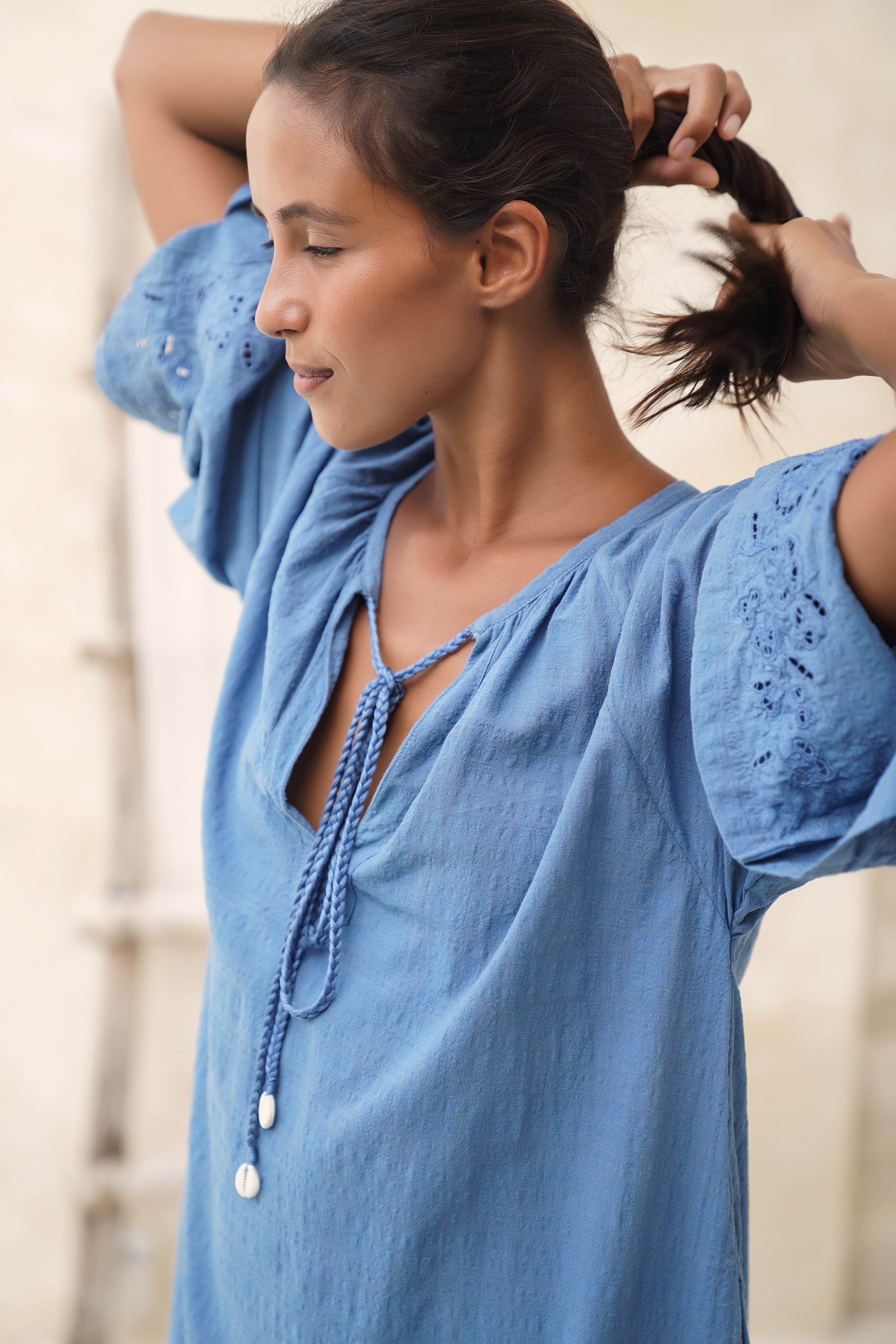 Antique Smock - Allure Blue