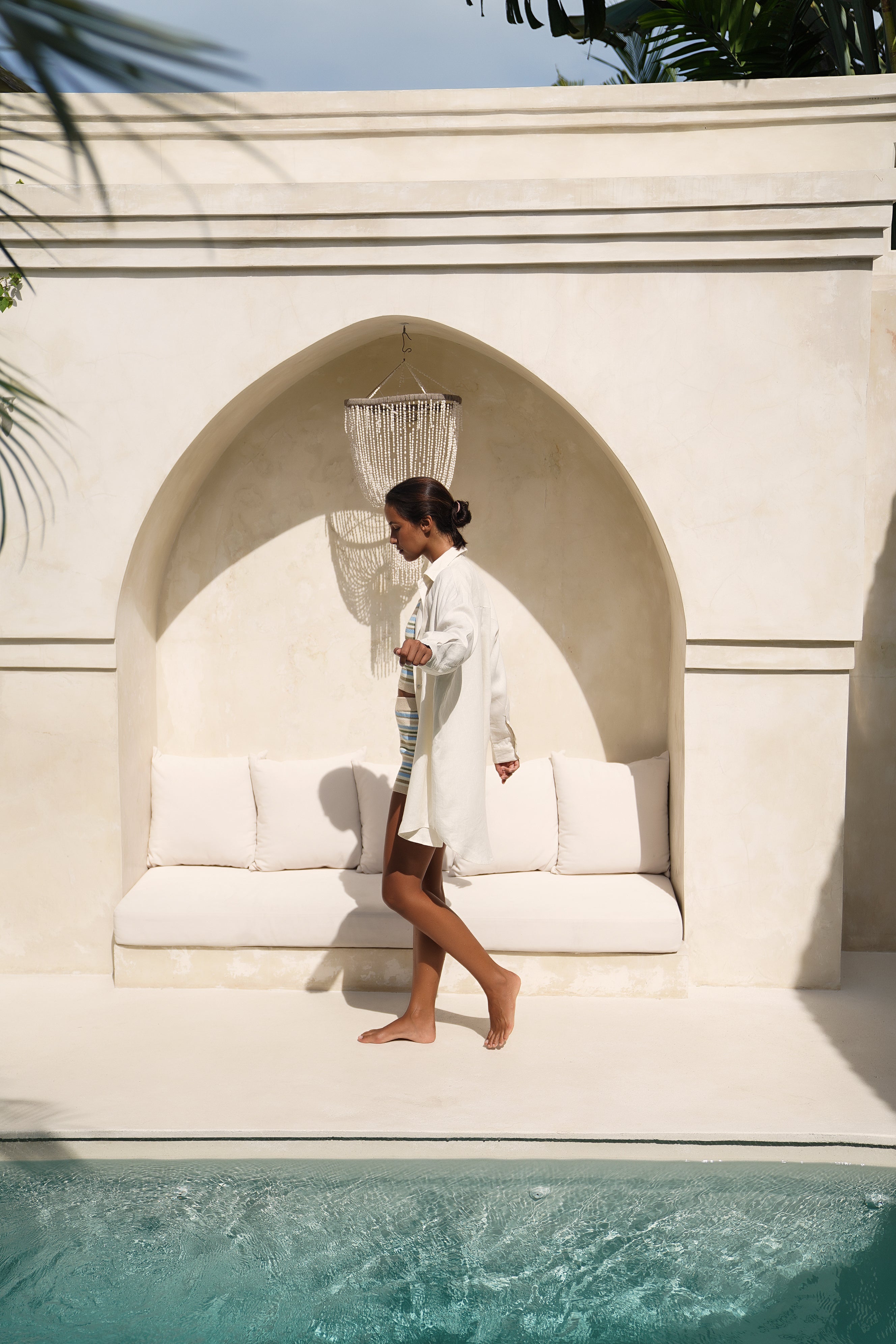 Cove Knit Short ~ Meelup Stripe