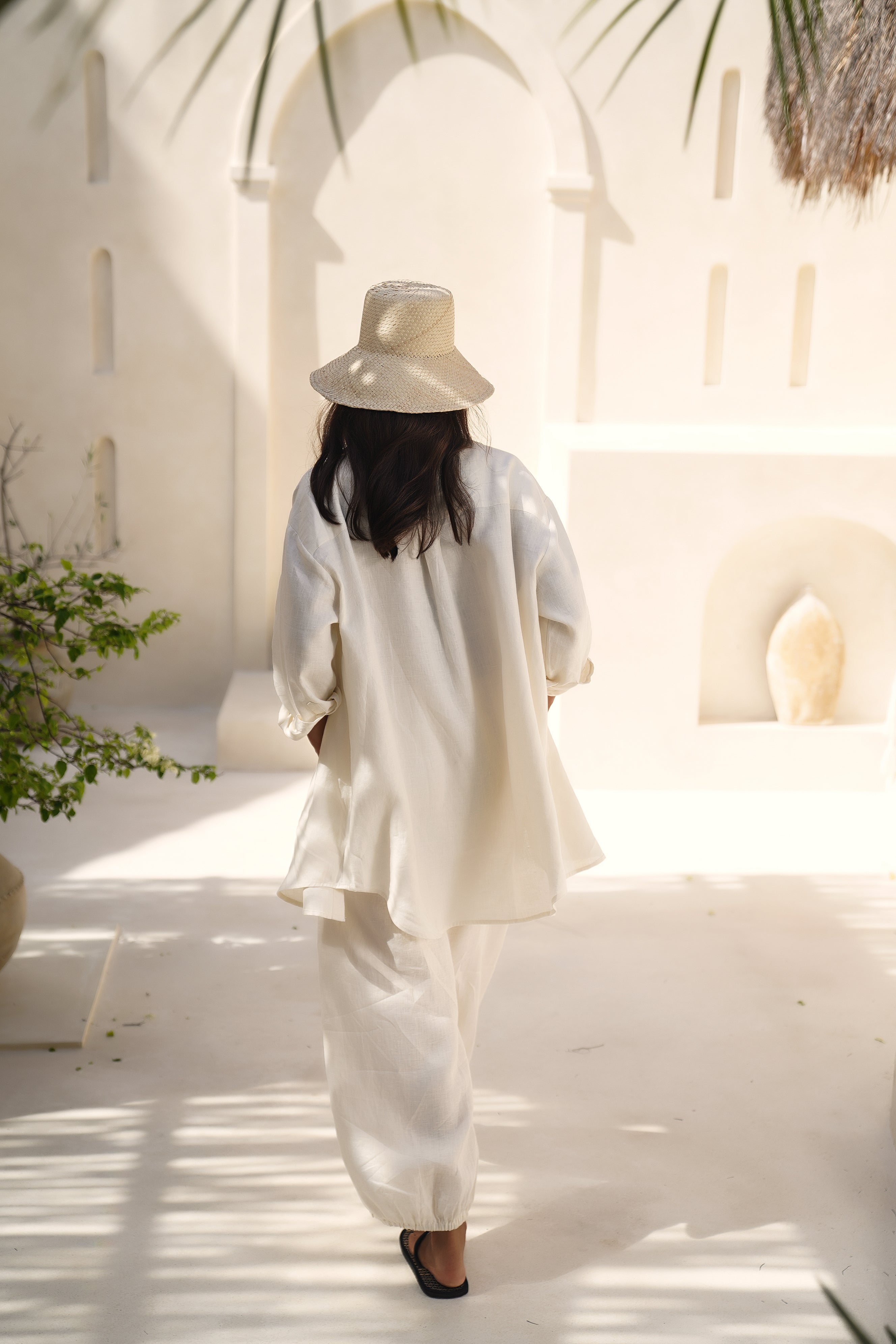 Beach Linen Shirt - Vanilla