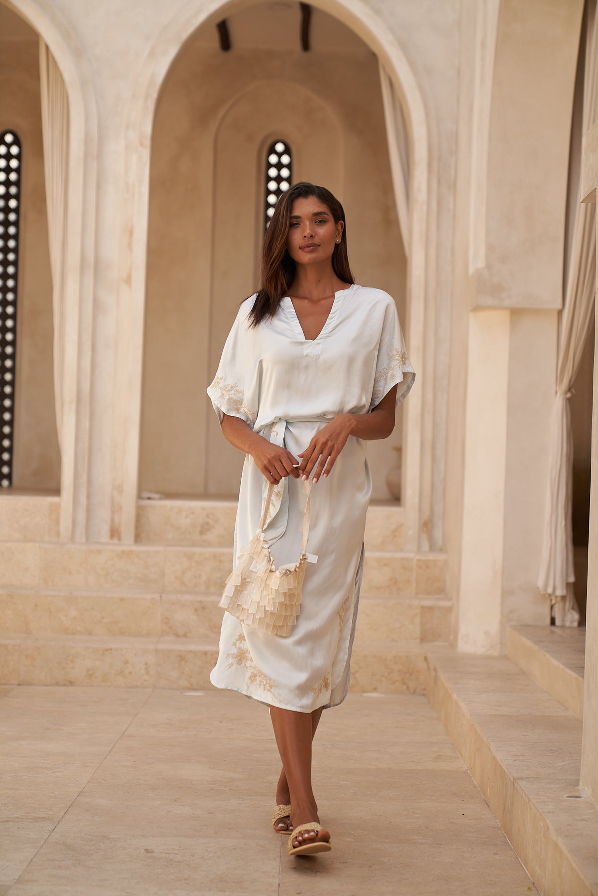 Lumi Midi Dress - Ice Blue