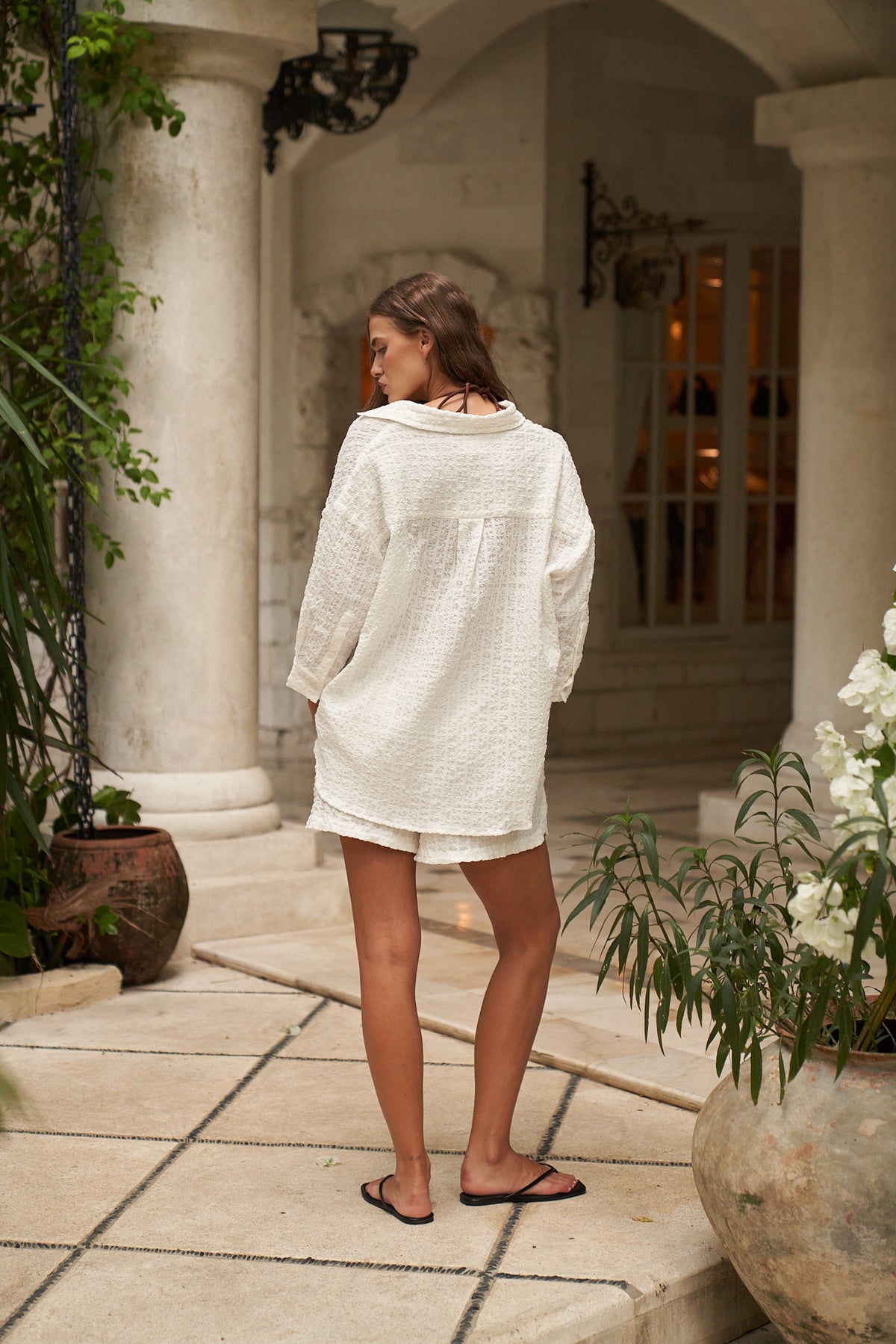 Rhodes Everyday Short - White - Cotton
