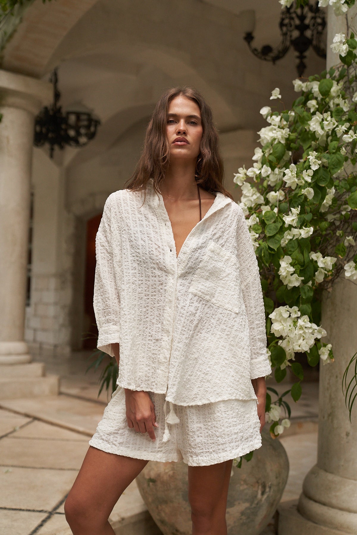 Rhodes Everyday Shirt - White - Cotton
