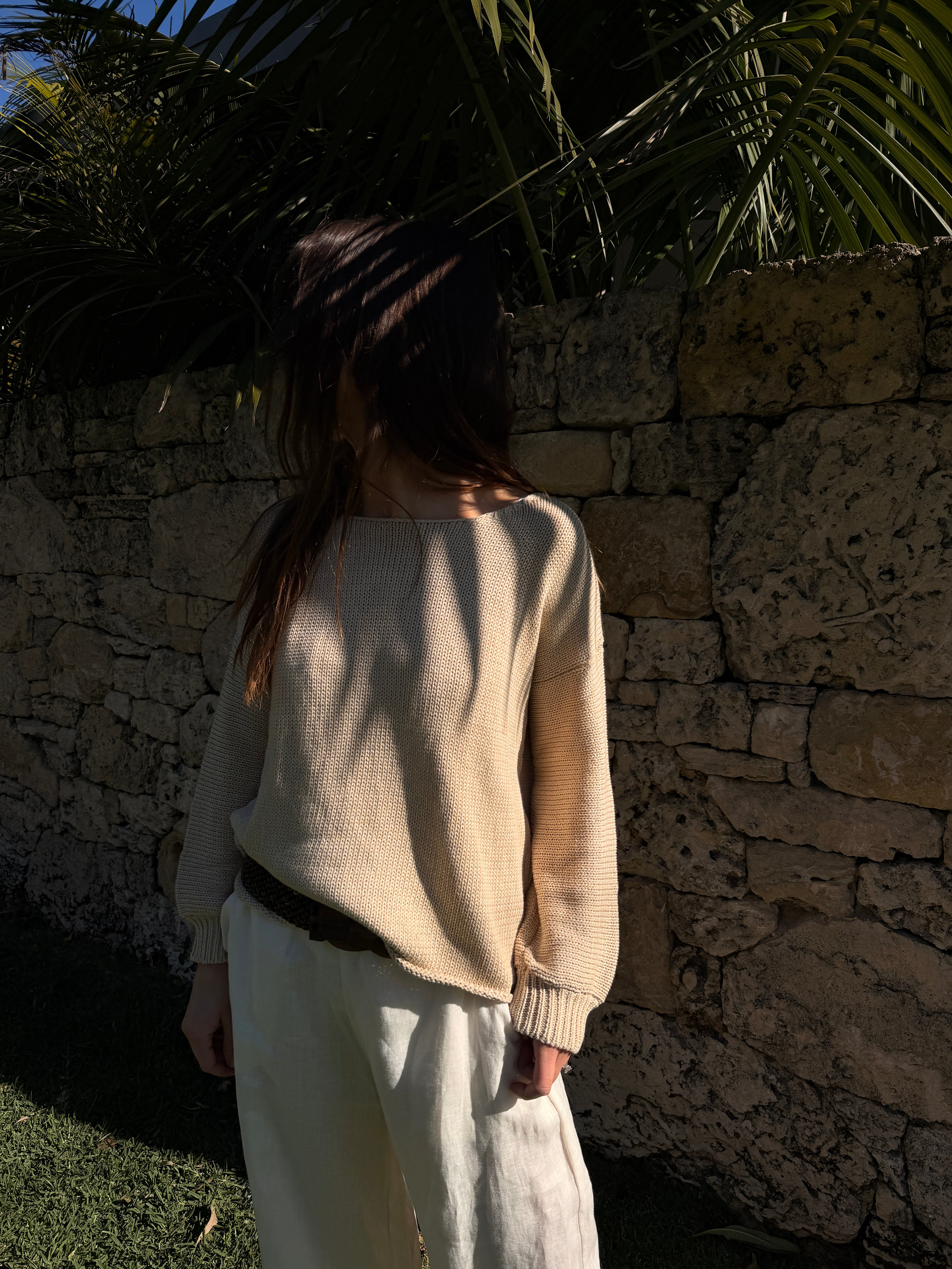 Lenny Cotton Jumper - Sand