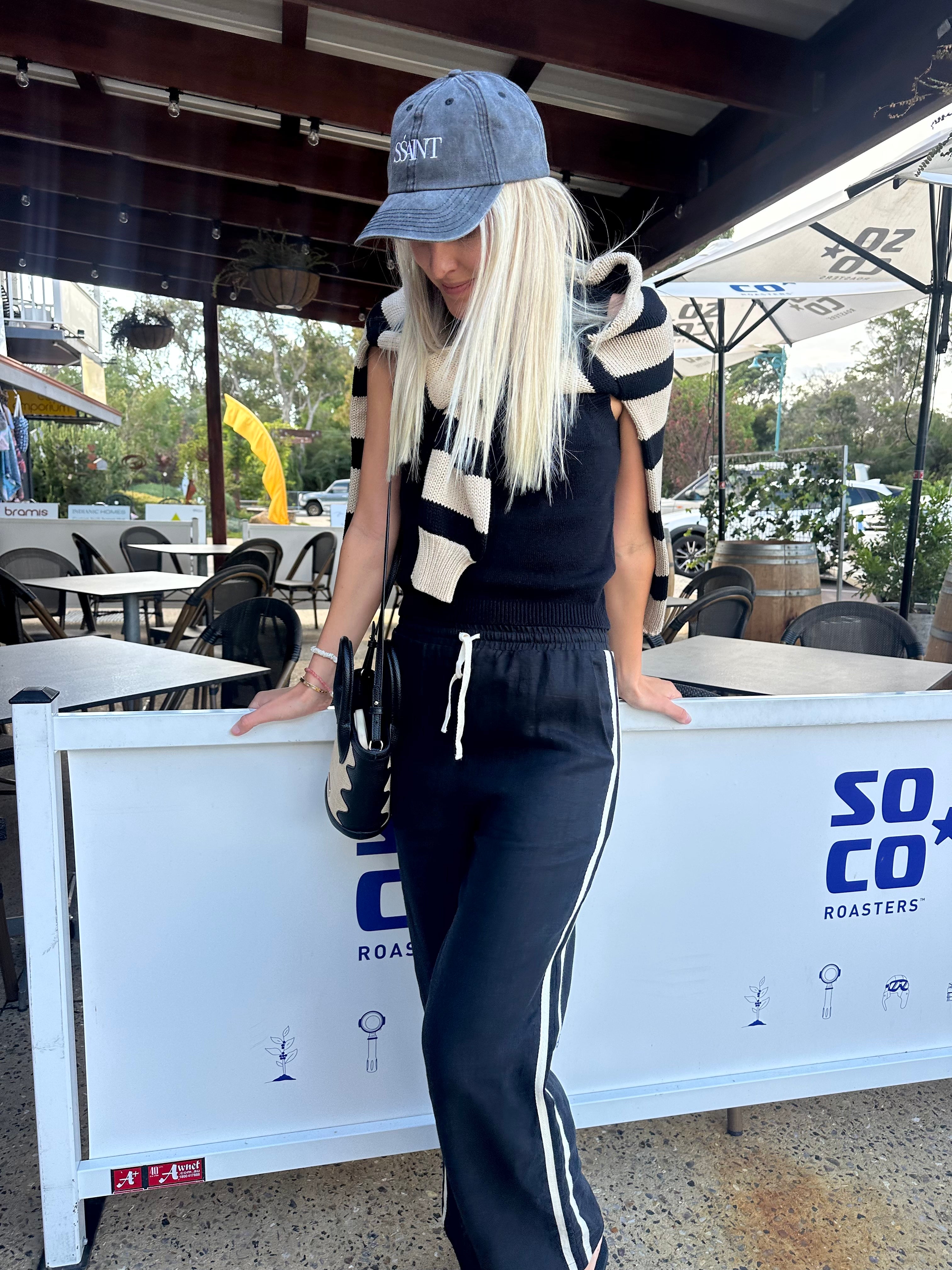 Relax Pant ~ Black Linen