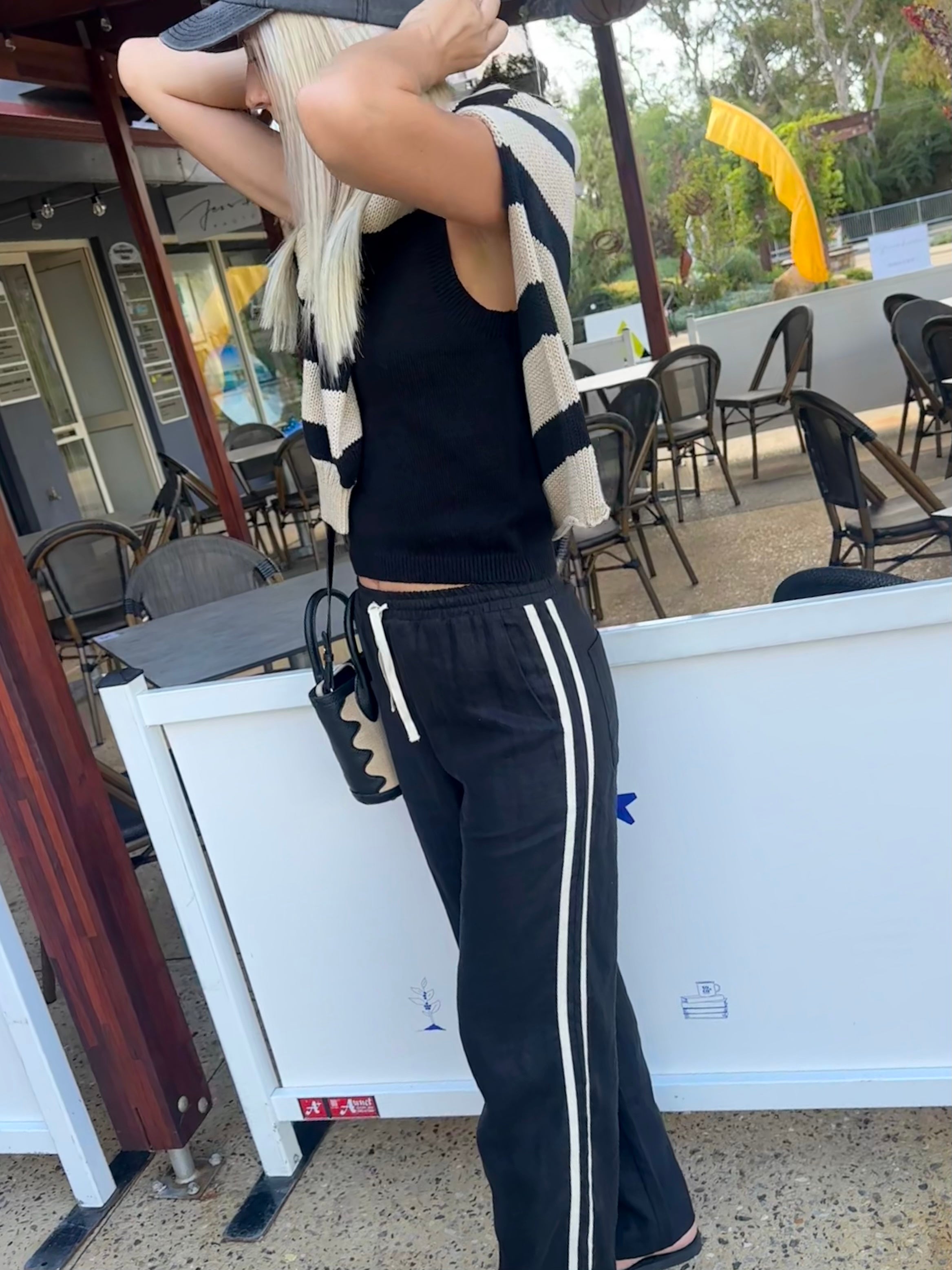 Relax Pant ~ Black Linen